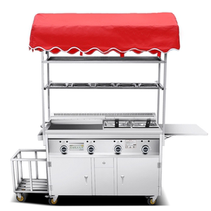 专用仿古商用小吃售货车手推车燃气摊位车麻辣烫关东煮熟食快餐