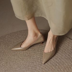细高跟鞋单鞋尖头斜口
