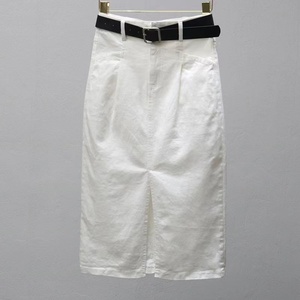 韩国中长款牛仔裙女2023春夏新款白色弹力包臀裙显瘦半身裙大码