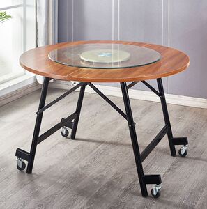 大圆桌圆台大号160公分圆形可以收放宿舍酒店台面可折叠14 16人