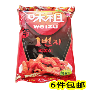 韩国进口零食品九日味祖辣炒年糕条100g芝士草莓味膨化休闲小吃