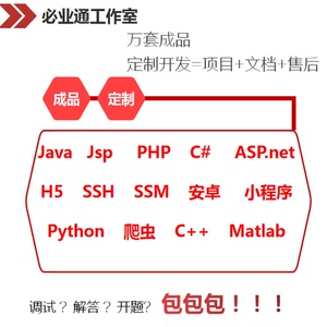 计算机java程序设计php代做node软件定制vue系统C#安卓开发python
