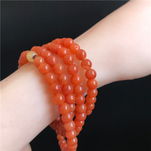 新疆克拉玛依乌尔禾金丝玉0.6珠子手串120粒珠手链饰品送礼首先