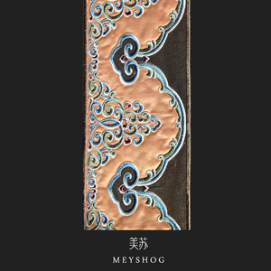 复古宫廷风贴图刺绣如意图案明清古典中式窗帘宽花边辅料汉服绣花