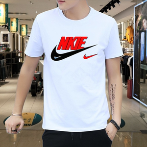 正品官网短袖t恤男耐克纯棉透气运动休闲宽松体恤圆领情侣半袖女