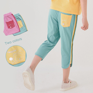 女童薄款八分裤运动裤夏装纯棉裤子儿童夏季洋气中裤中大童休闲裤