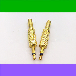 5mm耳机焊接头 音频头 单声插头 单声道小两芯插头焊接