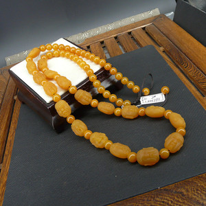 十八罗汉项链黄龙玉