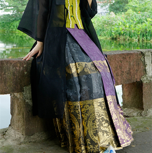 鸾羽家 鹤鹿同春 织金纱满褶裙 明制汉服 全款链接 白菜春夏