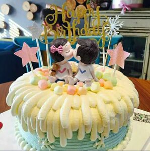 唯美创意 情侣 爱情生日蛋糕 温州同城配送