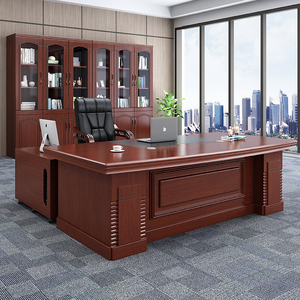 老板桌大班台总裁桌中式办公家具经理主管桌椅组合1.8米办公桌子