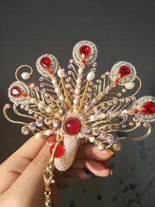 001人付款淘宝欣然手作古风汉服发饰日常百搭五尾小凤