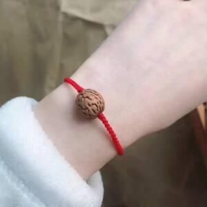 本命年红绳手链粗绳子手串人工编织男女复古情侣通用红手饰