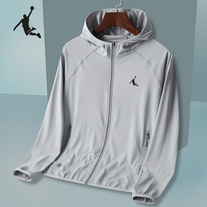 乔丹防紫外线防晒衣男情侣夏季薄款冰丝透气皮肤速干休闲运动风衣