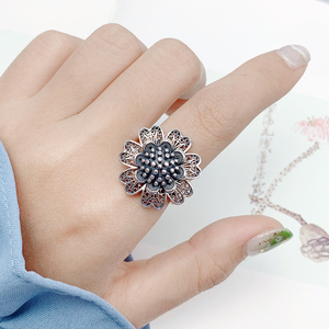 花朵戒指镂空工艺夸张民族风指环食指花开富贵戒子dreamclaire86