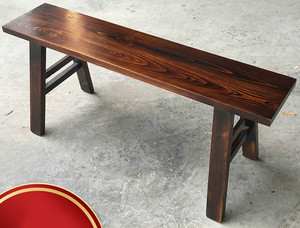 实木长条凳商用餐饮长条椅碳化火锅店长板凳木质饭店八仙桌长凳子