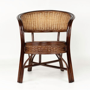 藤椅靠背椅凳子扶手真藤茶几三件套阳台家用单人滕椅