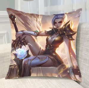 英雄联盟lol玉剑传说武剑仙瑞雯娜美莫甘娜抱枕沙发靠垫等图定做
