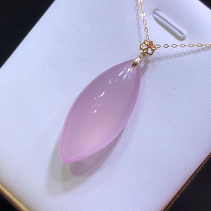粉晶大吊坠水滴