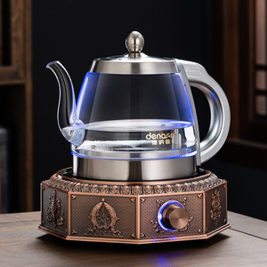 德纳森玻璃电热水壶家用泡茶茶具智能全自动底部上水电水壶抽水器