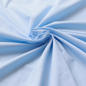 天蓝色纯色防皱透气无静电顺滑涤棉内衬网纱蕾丝面料布料里布