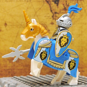 lego 狮国重甲骑士 cas535 新版狮王马袍 马 全套 乐高 城堡系列