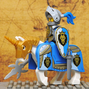 lego 蓝狮重甲骑士 cas532 马袍 新款马 套装 乐高 70404 城堡