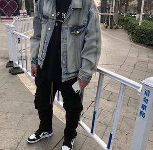 RHUDE万宝路长裤多口袋工装裤裤脚排扣裤子抽绳直筒宽松FOG高街男