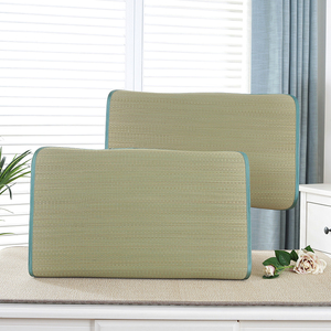 夏天天然草席枕片蔺草凉席枕套成人儿童枕席单人夏季透气枕头套
