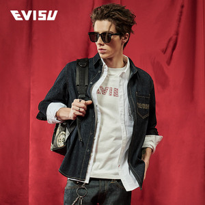 evisu 21ss 男士雷神大m印花短袖t恤 2eshtm1ts500xx