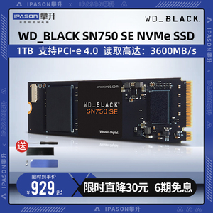 西部数据wdblack sn750 se 1tb黑盘西数固态硬盘m.