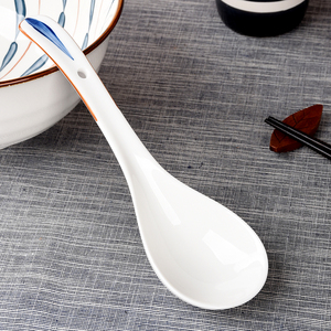 日式大号陶瓷汤勺家用公用盛汤大勺子汤匙长柄调羹匙羹景德镇瓢羹
