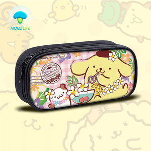 卡通可爱儿童布丁狗笔袋学生女孩文具铅笔多功能帆布文具袋收纳包