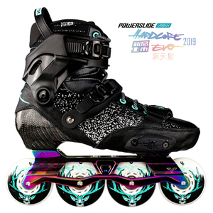 宝狮莱evo轮滑鞋powerslide轮滑鞋19款成人溜冰鞋碳纤鞋底满天星
