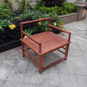 红木家具 缅甸花梨木禅椅 大果紫檀实木围椅 休闲椅 v明式打坐椅