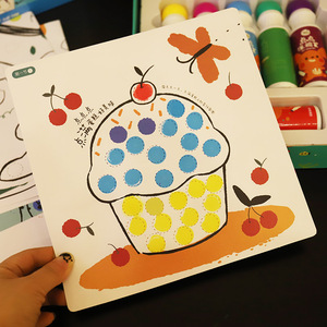 儿童画画工具绘画套装宝宝涂鸦益智早教思维玩具水彩笔画点点