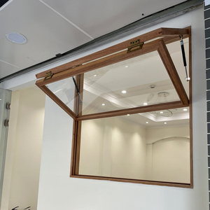 订制日式外开折叠上翻超白室内改造上翻玻璃木框下左右平推木门窗