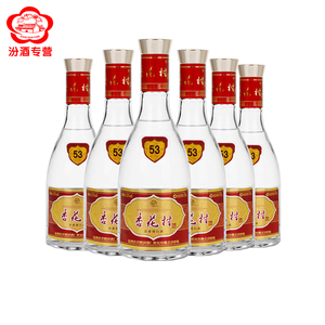 (汾酒股份)53度杏花村酒475ml*6瓶 玻瓶山西清香型白酒