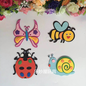 幼儿园教室环境布置材料 泡沫蝴蝶蜗牛卡通昆虫动物墙贴装饰用品