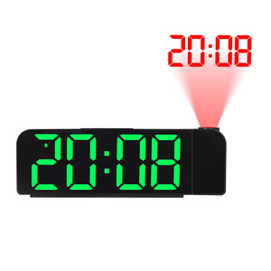 新款多功能简约投影闹钟桌面夜光时钟智能投射钟床头静音电子钟表