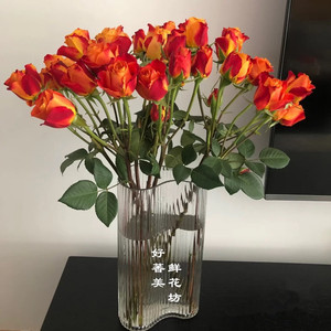 稀有品种多头火焰泡泡小玫瑰 冬日里的烈火鲜花江浙沪2扎包邮顺丰