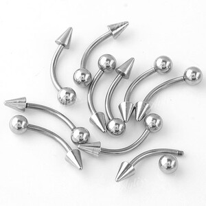 基础常规男女款韩国潮流朋克简约脐钉脐环钛钢肚脐饰品弯杆粗细针