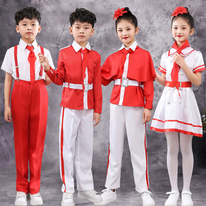 六一儿童合唱演出服中小学生红领巾主持人礼服男女童蓬蓬裙表演服