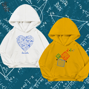 数学公式数理化小学初高中个性创意连帽卫衣男女儿童装学生款外套