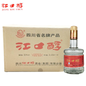 四川中华老字号江口醇浓香型白酒250ml/瓶52度白酒无包装裸瓶包邮