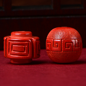 朱砂回纹珠diy水晶帝王砂红饰品手工散珠子材料手链吊坠串珠正品