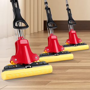 美丽雅免手洗胶棉拖把海绵吸水家用对折式一拖净懒人干湿两用地拖