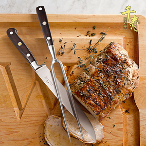 千寿高端牛排刀西餐刀厨师专用烤肉刀日式铁板烧刀叉分割切肉刀具