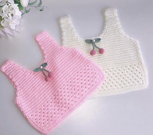 月兔手工坊纯手工钩针编织宝宝毛线马甲儿童背心手作毛衣