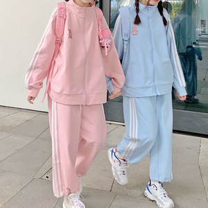 日系盐系运动服套装女春秋洋气减龄休闲宽松学生闺蜜小个子两件套